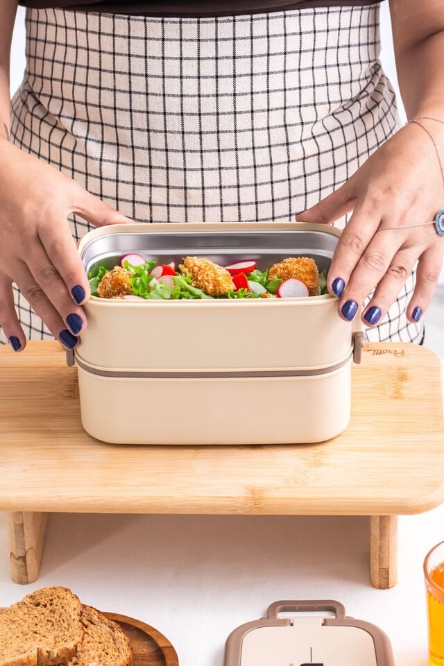 Porsima 1612 Paslanmaz Çelik 3 Katlı 4 Bölmeli Yemek Termosu Beslenme Kutusu Taşınabilir Lunch Box Sefer Tası