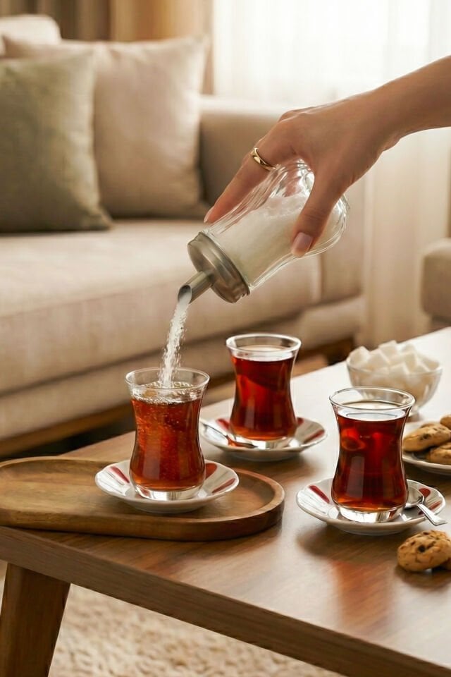 Porsima Dhz90131 Cam Akıtmalı Salla Dök Şekerlik - Toz Şekerlik - 200ml Şeffaf