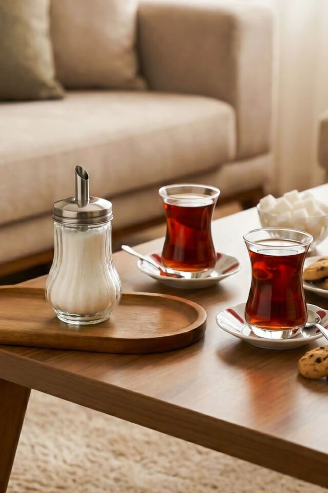 Porsima Dhz90131 Cam Akıtmalı Salla Dök Şekerlik - Toz Şekerlik - 200ml Şeffaf
