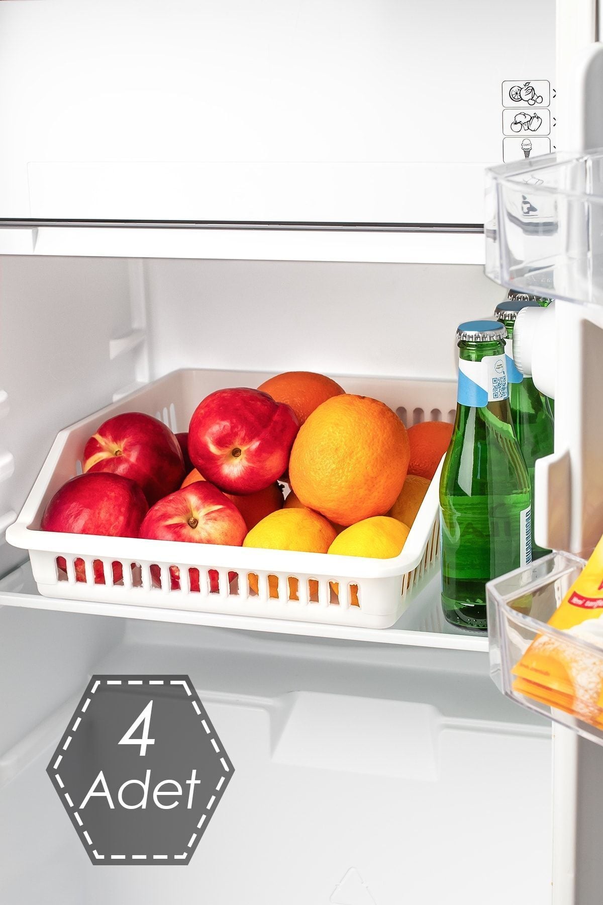 Porsima Org-25 4lü Çok Amaçlı Dolab İçi Düzenleyici Organizer Beyaz