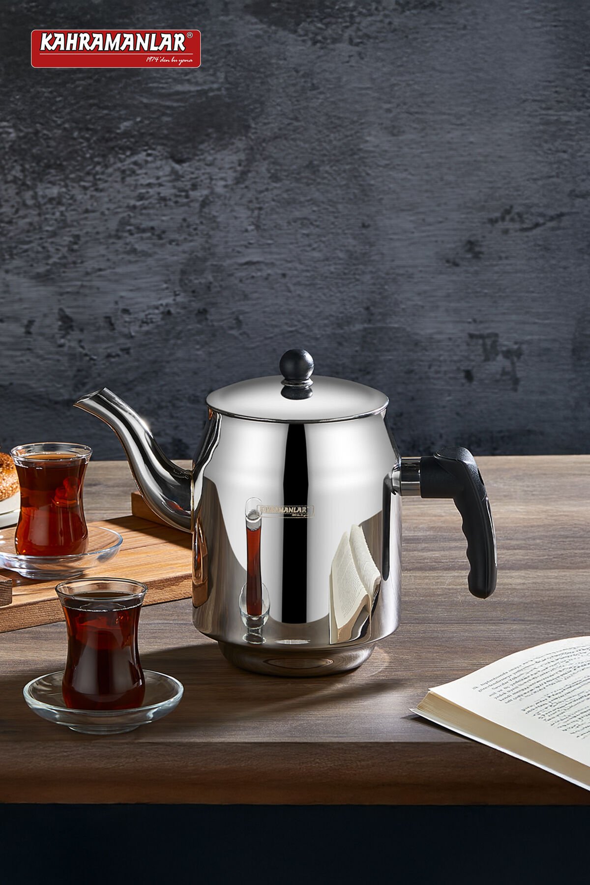 Kahramanlar 1.2 L Paslanmaz Çelik Kahveci Demlik No 1 Gümüş