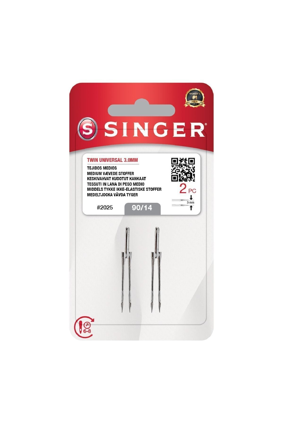 Singer Dikiş Makinesi 3mm Çift Iğne 2025- 90/14 Numara