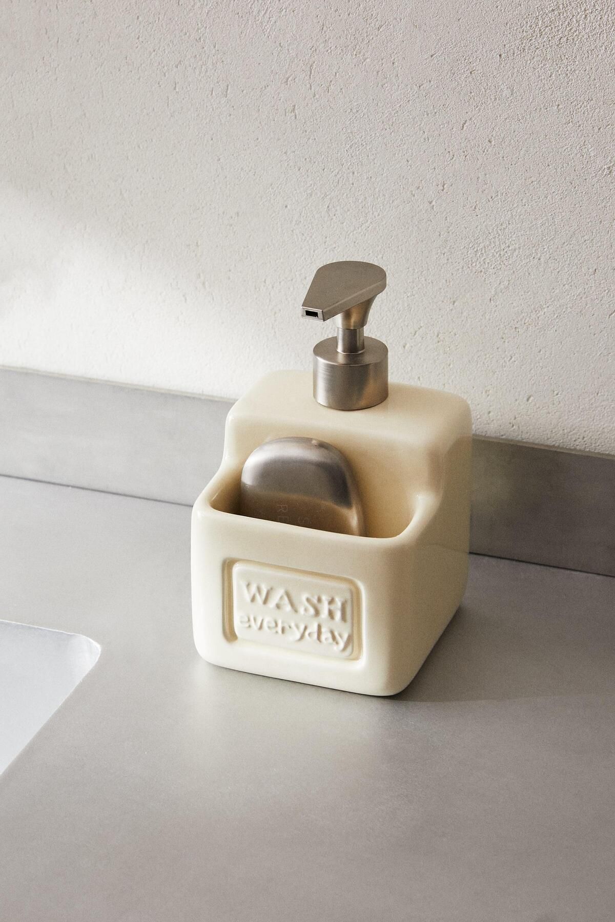 Perotti Ashton Beige Porselen Sıvı Sabunluk 500 ml