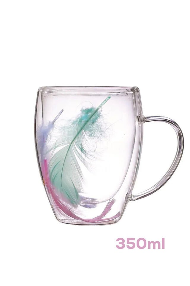 Perotti 16796 Double Feather Çift Cidarlı Kupa Bardak 2 Adet 350 ml