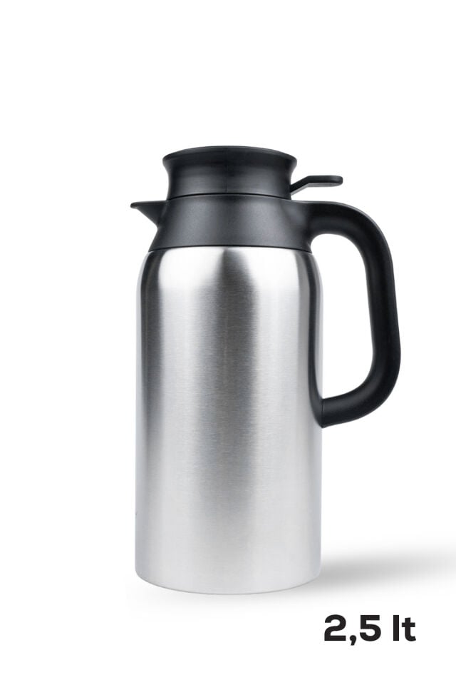 Porsima 2123 DailyServe Çift Katmanlı Paslanmaz Çelik Termos Çay Termosu Su Termosu 2,5lt