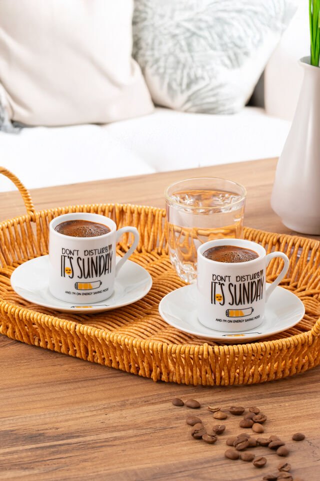 Porsima 08 Porselen 12 Parça 6 Kişilik Türk Kahve Fincan Takımı 90ml