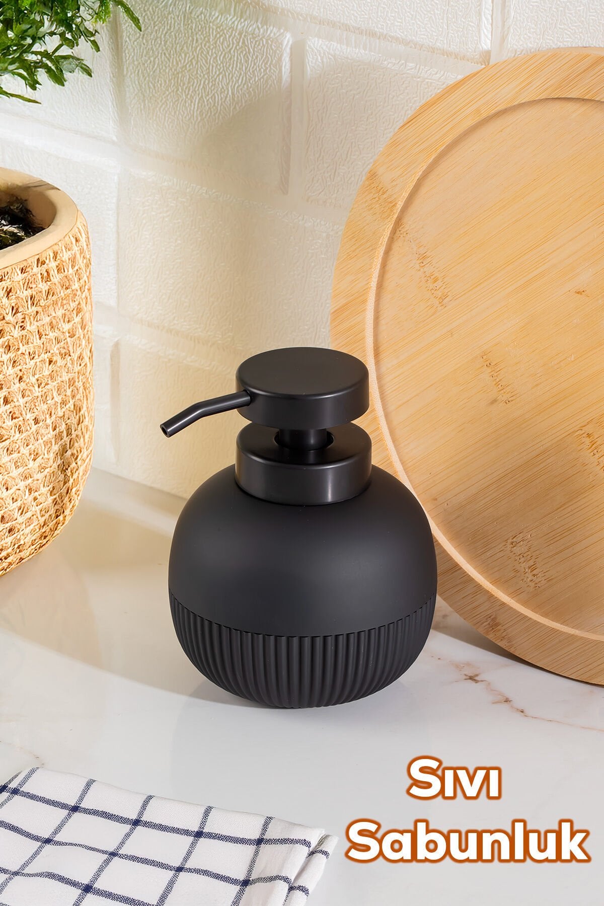Porsima 3118 Banyo ve Mutfak Sıvı Sabunluk 450 Ml Siyah